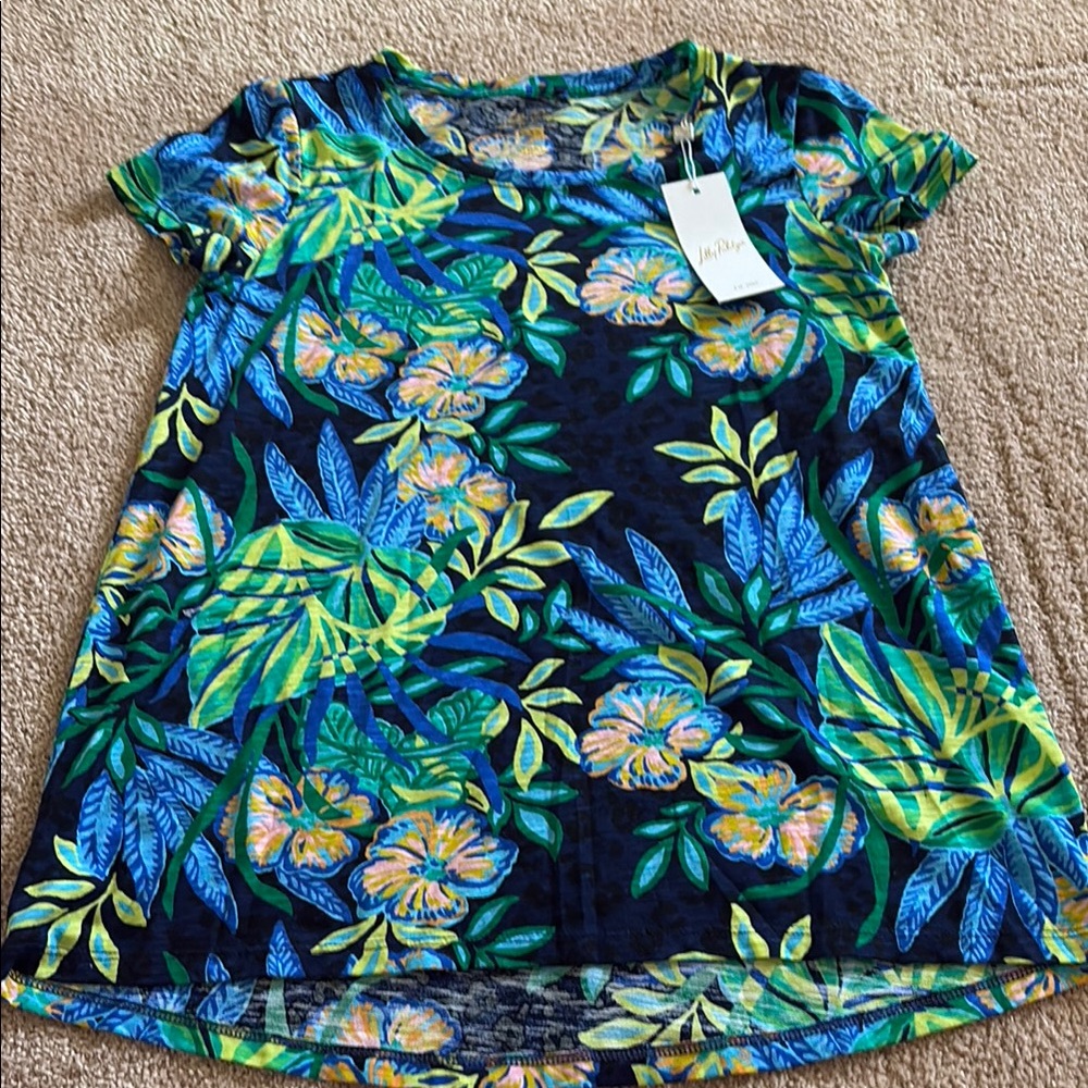 Lilly Pulitzer Etta Cotton Floral Print Top